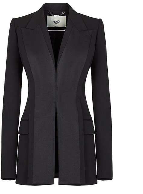 Shop Fendi Structured Wool Jacket 